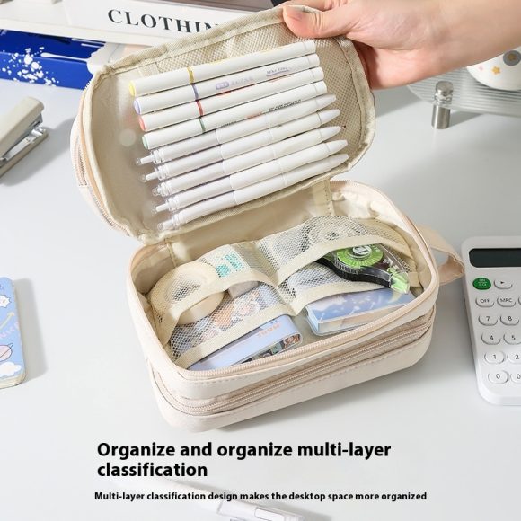 Transparent Pencil Case INS Style Milk Salty Series Carrying Case Large Capacity Waterproof - Image 4
