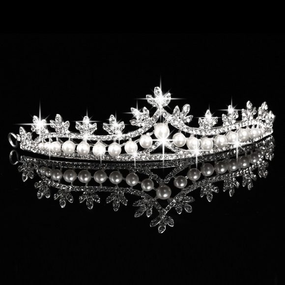 Bridal Pearl Crown Jewelry Hair Accessories - Image 4