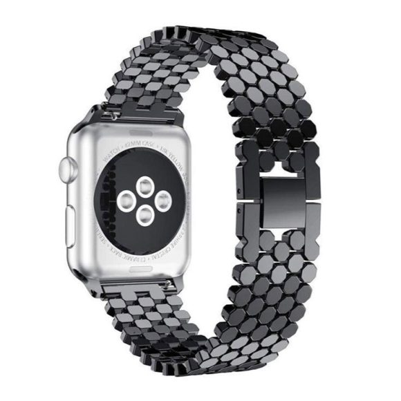 Scale Grain Zinc Alloy Five-bead Honeycomb Strap