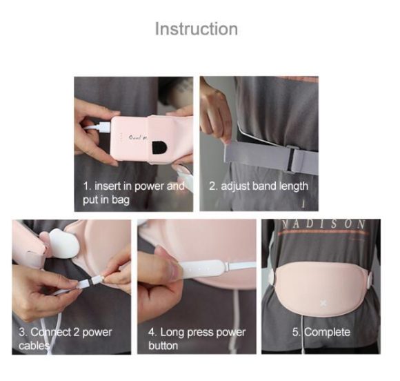 Rechargeable Relaxation Menstrual Pain Patch Relieving Massage Belt - Image 4