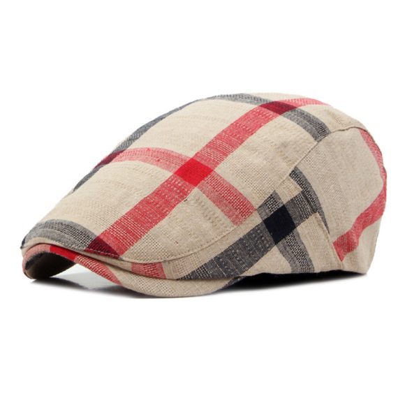 British Style Classic Retro Plaid Cap Men - Image 5