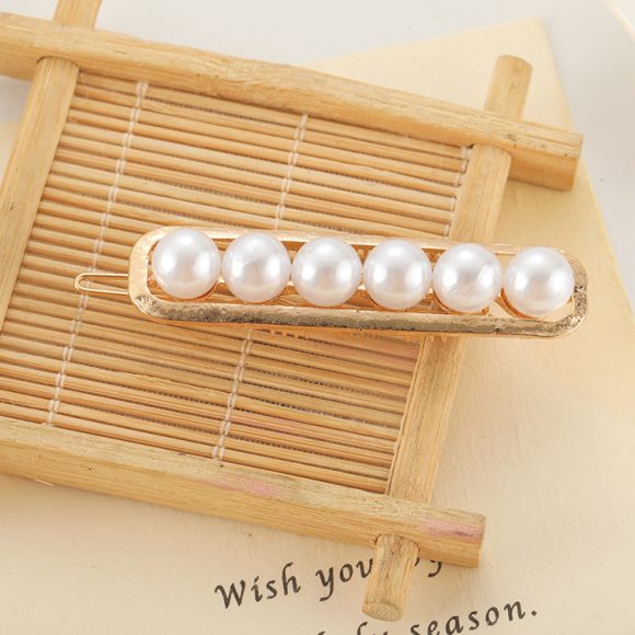 Slip-on Pearl Bow Hair Clip - Image 9