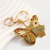 Creative Personality Brass Ancient Style Hollow Flower Butterfly Keychain Pendant - Image 3