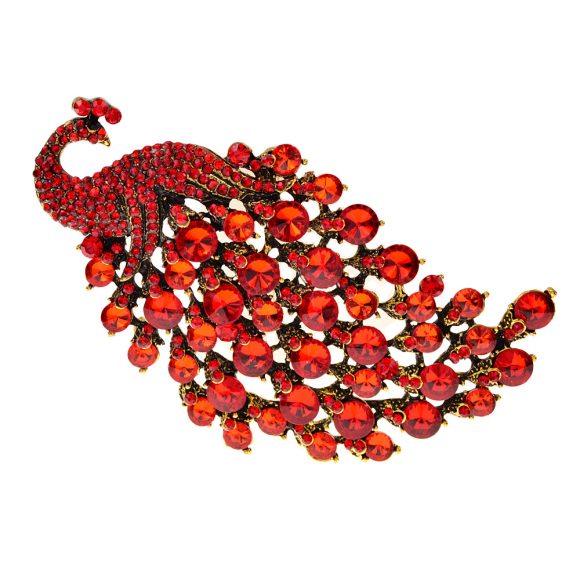Colorful Peacock Women's Metal Brooch - Image 5
