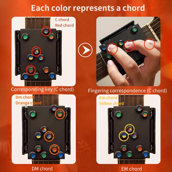 Guitar Trainer Practice Acoustic Guitar Accessories Chord Buddy 21 chords - Image 3