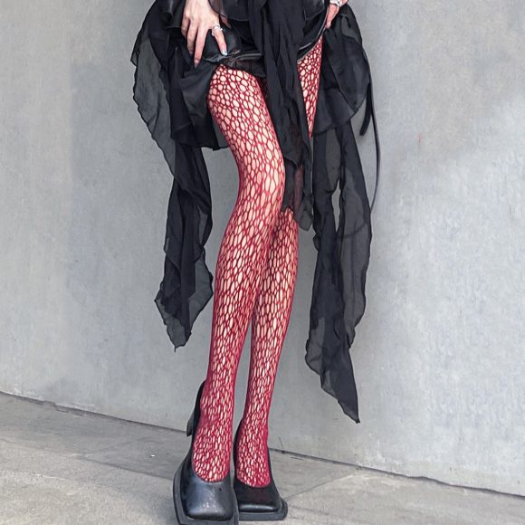 Pierced Black Sexy Mermaid Cobweb Socks Leg Beauty - Image 10