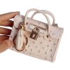 Leather Solid Color Fashion Tassel Mini Handbag - Image 6