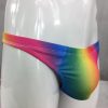 Men's triangle swim trunks with low waist bag hips - Image 4