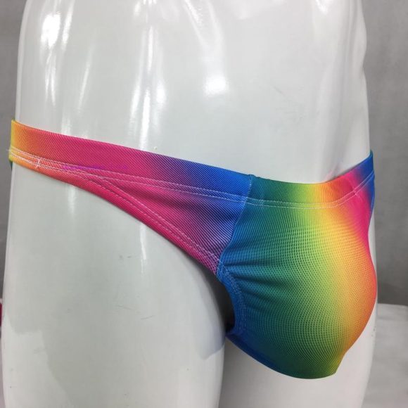 Men's triangle swim trunks with low waist bag hips - Image 4