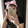 Coral velvet butterfly end hair band - Image 7