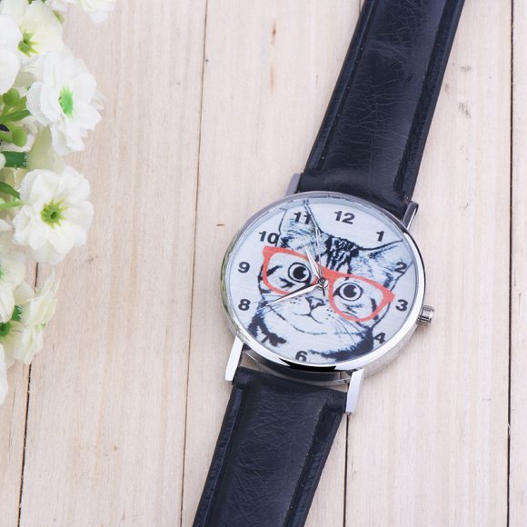 Cute Lady Simple Fashion Trendy Eyes Cat Digital Watch - Image 6