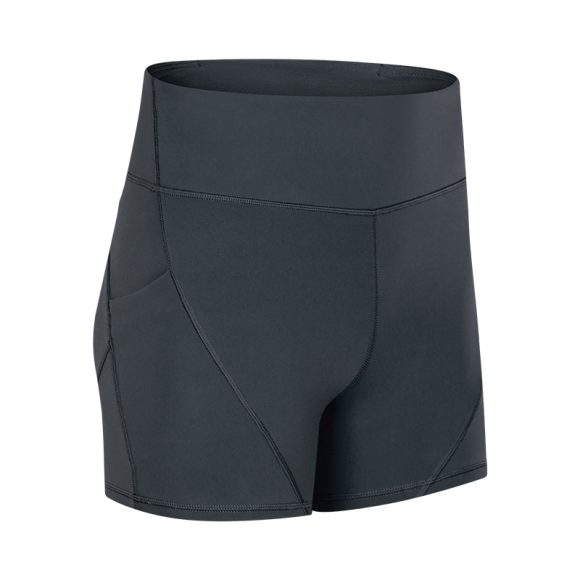 SHINBENE Anti-sweat Plain Sport Athletic Shorts Women High Waisted Soft Cotton Feel Fitness Yoga Shorts with Two Side Pocket - Image 4