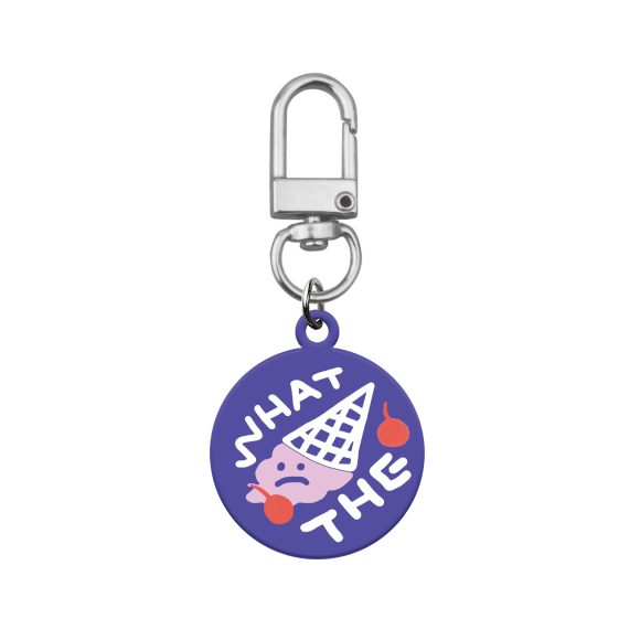 Creative American Statement Graffiti Text Round Key Chain - Image 2
