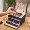 Three-layer Retro Jewelry Box With Lock