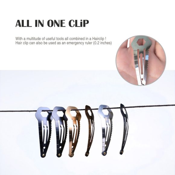 Stainless Steel Solid Color Multifunctional EDC Barrettes - Image 3