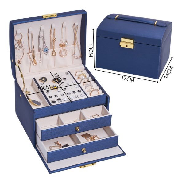 Three-layer Retro Jewelry Box With Lock - Image 6