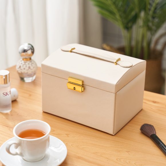 Three-layer Retro Jewelry Box With Lock - Image 8