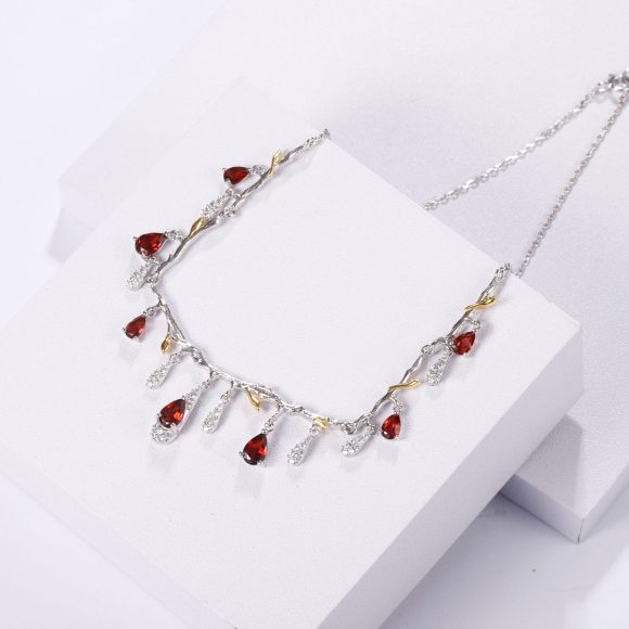 S925 Silver Natural Topaz Necklace - Image 4