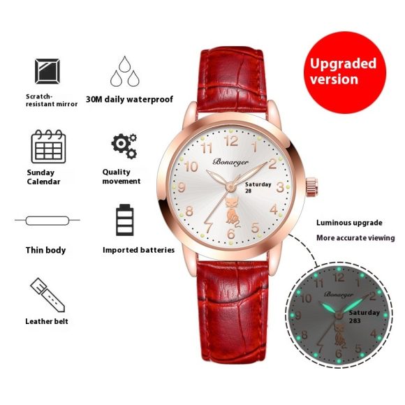 Women's Luminous Quartz Watch With Simple Waterproof Belt - Image 7