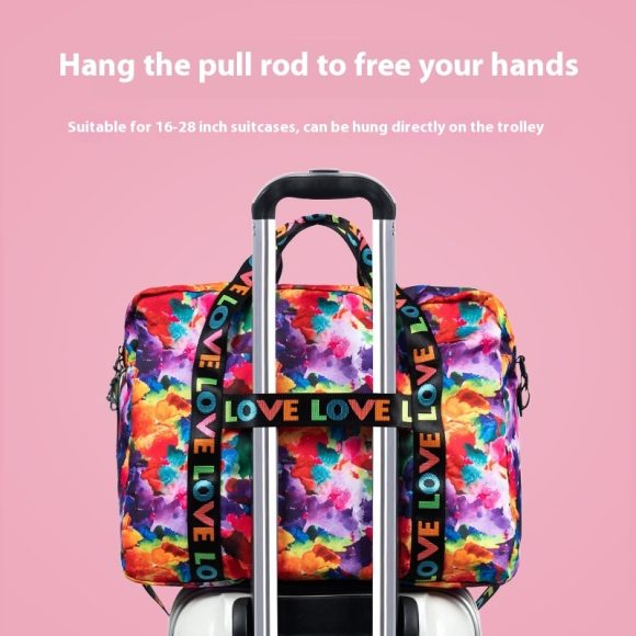 Travel Bag Large Capacity Lightweight Tote Business Traveling Luggage Bag Can Cover Trolley Case - Image 9