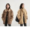 Women's Motorcycle Clothing Suede Lamb Wool Reverse Coat - Image 7