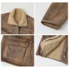 Women's Motorcycle Clothing Suede Lamb Wool Reverse Coat - Image 5