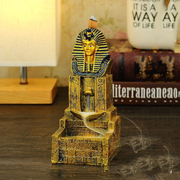 Creative Ancient Egypt Backflow Incense Burner Resin Crafts Home Buddha Ornament - Image 7