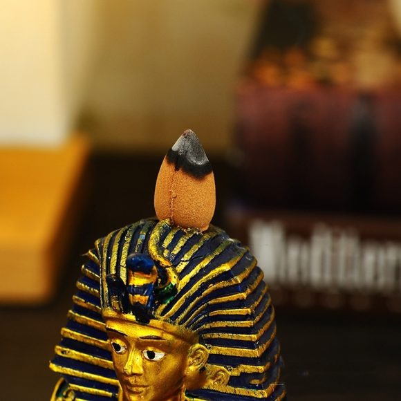 Creative Ancient Egypt Backflow Incense Burner Resin Crafts Home Buddha Ornament - Image 3