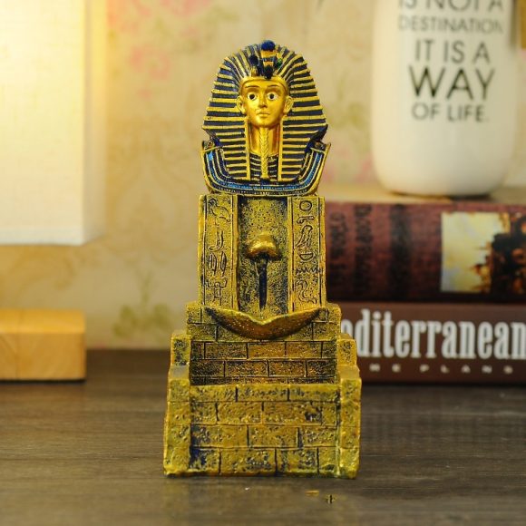 Creative Ancient Egypt Backflow Incense Burner Resin Crafts Home Buddha Ornament - Image 8