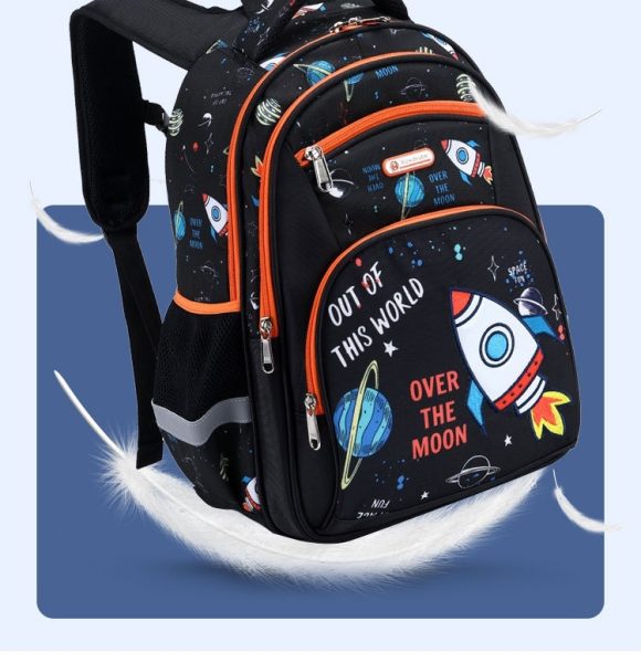 Primary School Boys Large Capacity Children's Backpack Space Schoolbag - Image 3