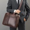 Genuine Leather Large Capacity Briefcase Men's Horizontal First Layer Cowhide Computer Storage Bag - Image 9