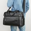 Genuine Leather Large Capacity Briefcase Men's Horizontal First Layer Cowhide Computer Storage Bag - Image 3