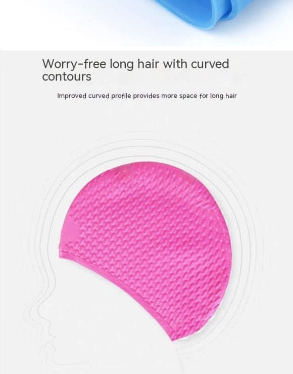 Fashion Silicone Water Drop Swimming Cap - Image 5
