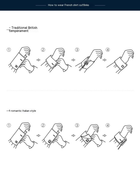 Mechanical Movement French Shirt Cufflinks - Image 6