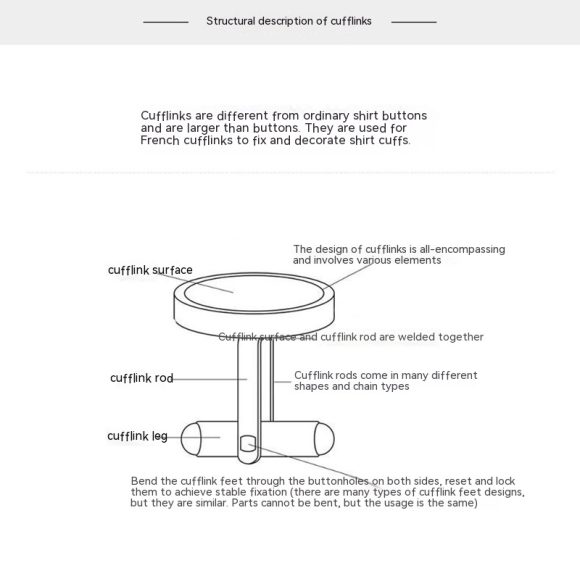 Mechanical Movement French Shirt Cufflinks - Image 7