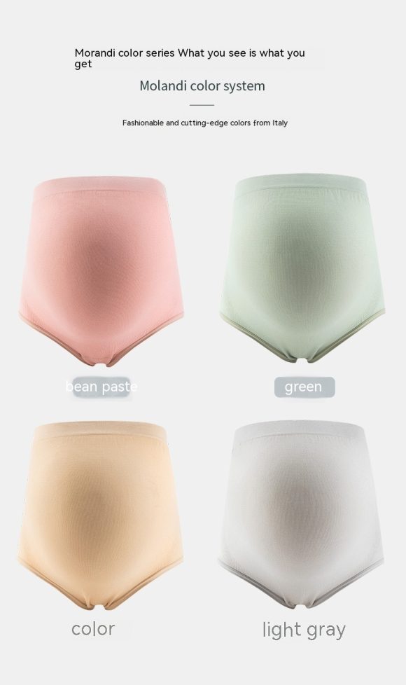 Thin Breathable Cotton Crotch Belly Support Postpartum Pregnant Women Seamless Underwear - Image 7