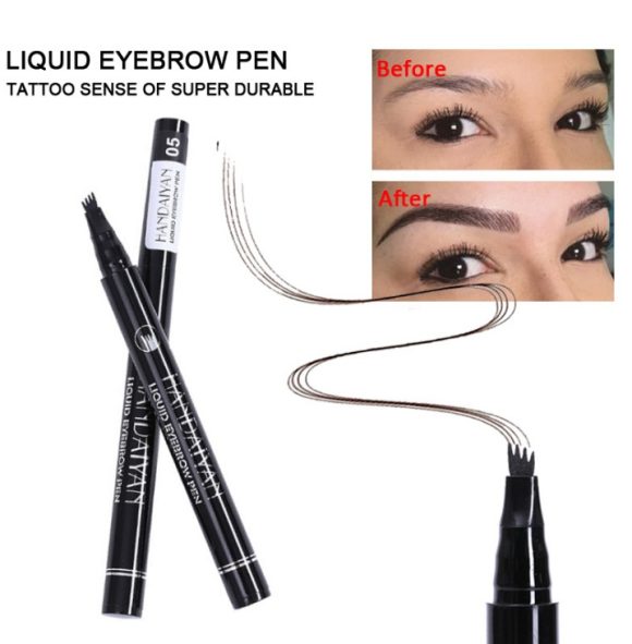 Microblading Eyebrow Pencil Waterproof Fork Tip Tattoo Pen Tinted Fine Sketch Eye Brow Pencils Long Lasting Eyebrows - Image 2
