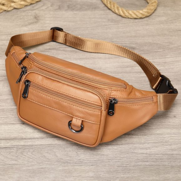 Men's Sheepskin Mobile Phone Waist Bag Sports Leisure - Image 10