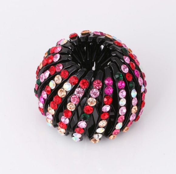 Bird's Nest Hairpin Color Rhinestone Ponytail Ball Hairpin - Image 6