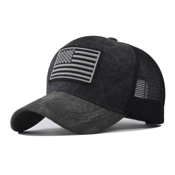 Men's Washed Distressed Breathable Embroidered Hat - Image 4