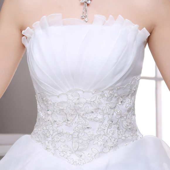 2021 summer new bride wedding dress fashion lace bra Qi simple Korean winter skirt - Image 3