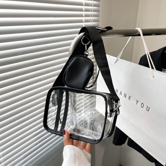 Women's Simple Transparent Shoulder Bag Fashion Messenger Bag - Image 6