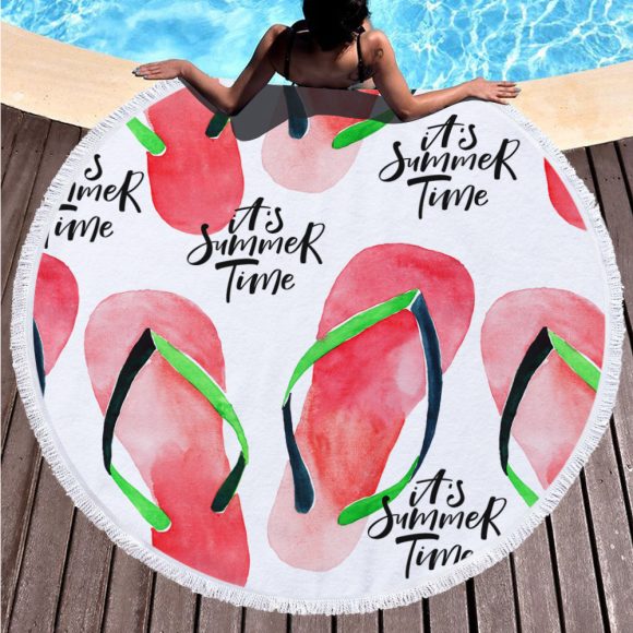 Digital printing round beach towel - Image 9