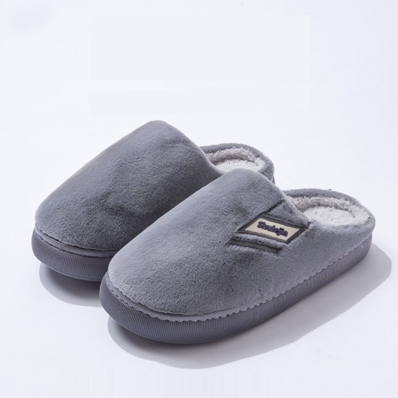 Men's Winter New Indoor Home Velvet Thermal Non-slip Platform Slippers - Image 4