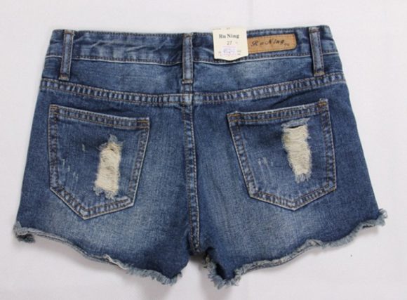 Torn Denim Shorts For Women - Image 3