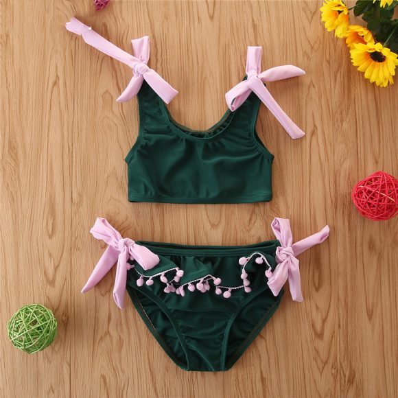 Summer Girl's Swimsuit Suit Fashion Girl's Color Matching Swimsuit - Image 4