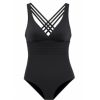 Deep V sexy backless conjoined European and American swimsuit back cross pure pigmented swimsuit