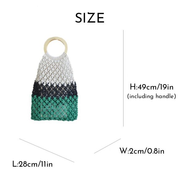 2024 New Coarse Cotton Rope Woven Bag Handbags Women Fashion Casual Vacation Beach Tote Bag Simple Straw Shoulder Bags Summer Personality Sense Of Luxury Simple Small Tote For Women - Image 5