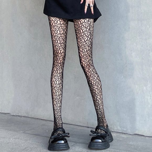 Pierced Black Sexy Mermaid Cobweb Socks Leg Beauty - Image 6