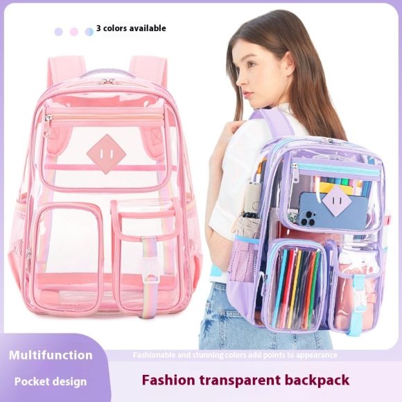 Transparent Bag Waterproof Primary School Student Schoolbag For Junior High School Grade - Image 8